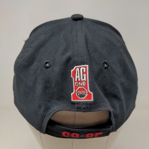 AG One Co-Op Men's Strapback Hat Black Size OSFA Embroidered Logo 100% Cotton - Picture 5 of 7